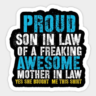 proud son in law of awesome mom in law Sticker